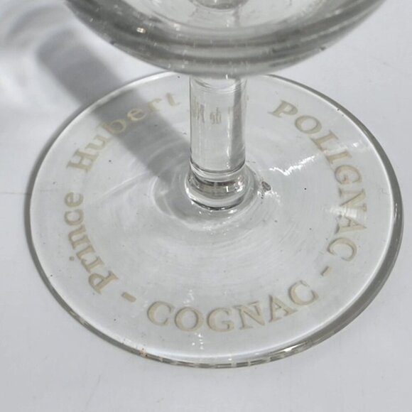Prince Hubert De Polignac Cognac Etched Stemmed Glasses Set Of 4 VTG - Picture 3 of 8